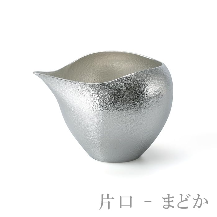 [Nousaku Red Cotton Ribbon and Washi Paper Wrapping] Sake Pitcher - Madoka & Sake Cup - Madoka (Set of 2)
