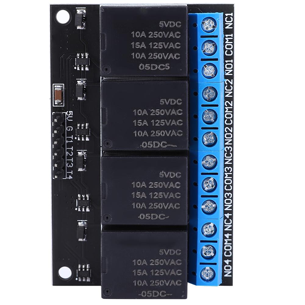 4-Channel Bistable Self-Locking Relay Module Button MCU Low-Level Control  5V Accuracy Low Level Relay Module Relay Module