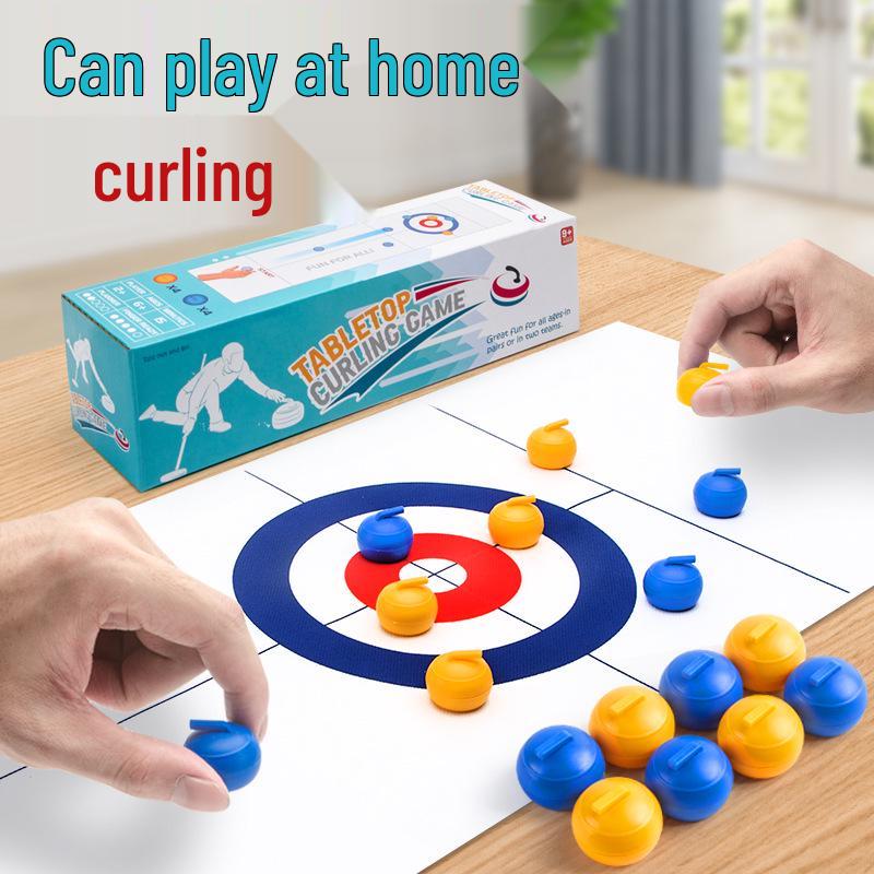 Gioco da Tavolo Curling: Battaglia Indoor per Due Giocatori per Divertimento e Apprendimento Genitore-Figlio