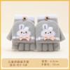 Boys Winter Knitting Cute Dinosaur Kindergarten Half Finger Flip Writing Cold Wool Children's Warm Gloves