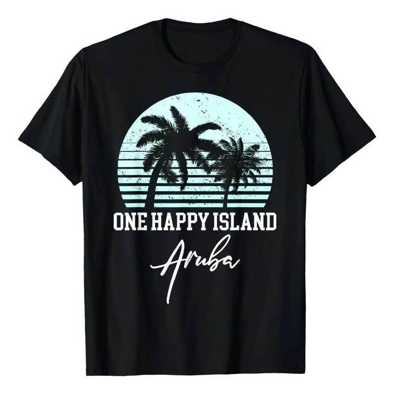 Camiseta De Recuerdo De Aruba Shirts One Happy Island S разноцветный