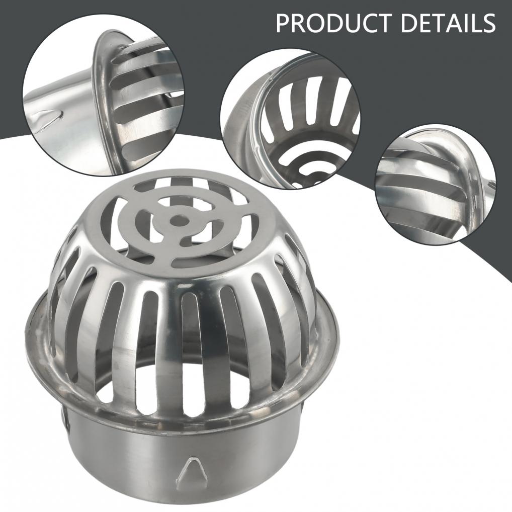 Stainless Steel Balcony Roof Round Large Displacement Anti-blocking Floor Drain