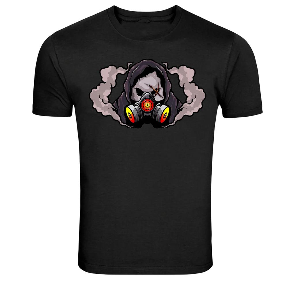 Gas Mask Skull Apocalypse Graphic T-Shirt