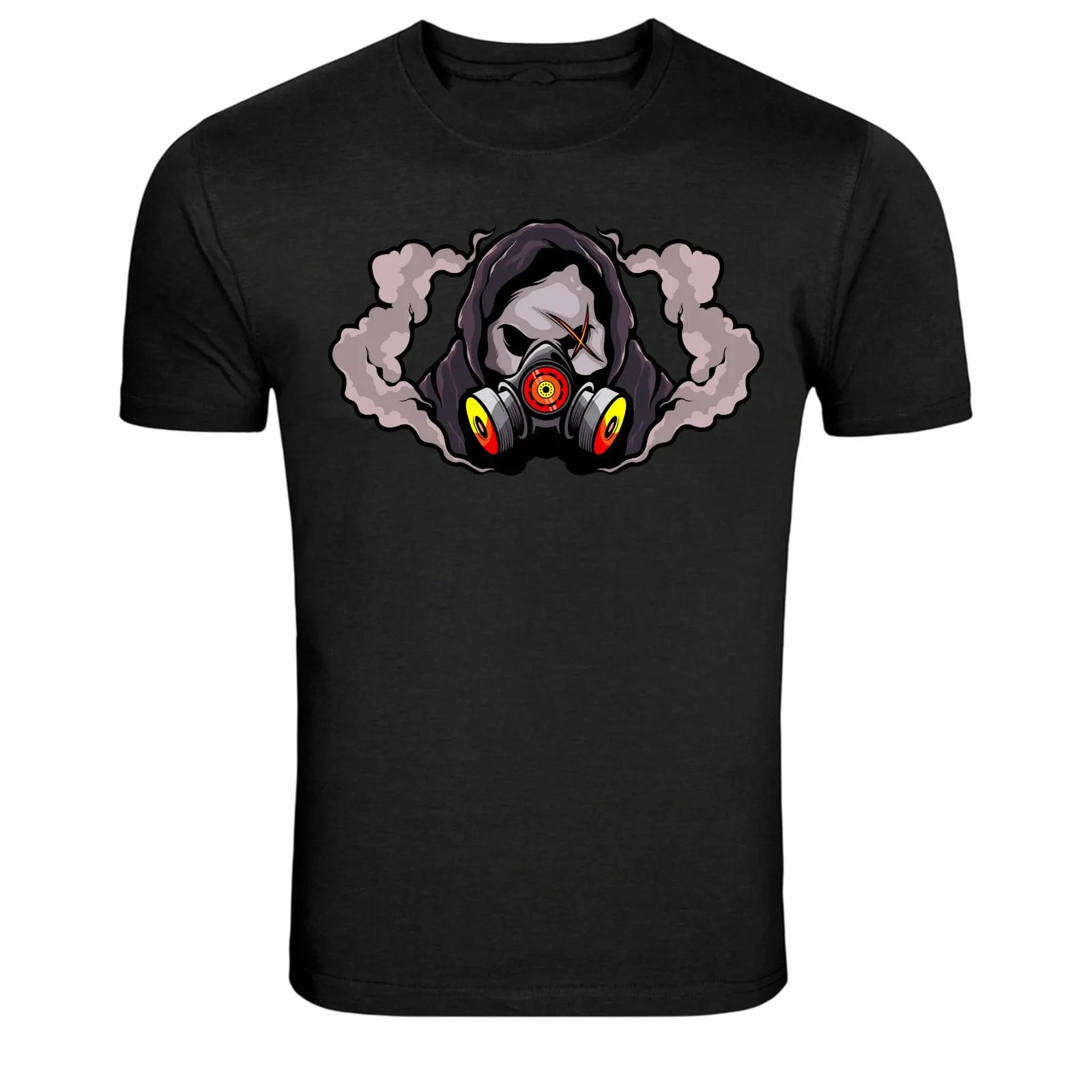 Gas Mask Skull Apocalypse Graphic T-Shirt 2XL