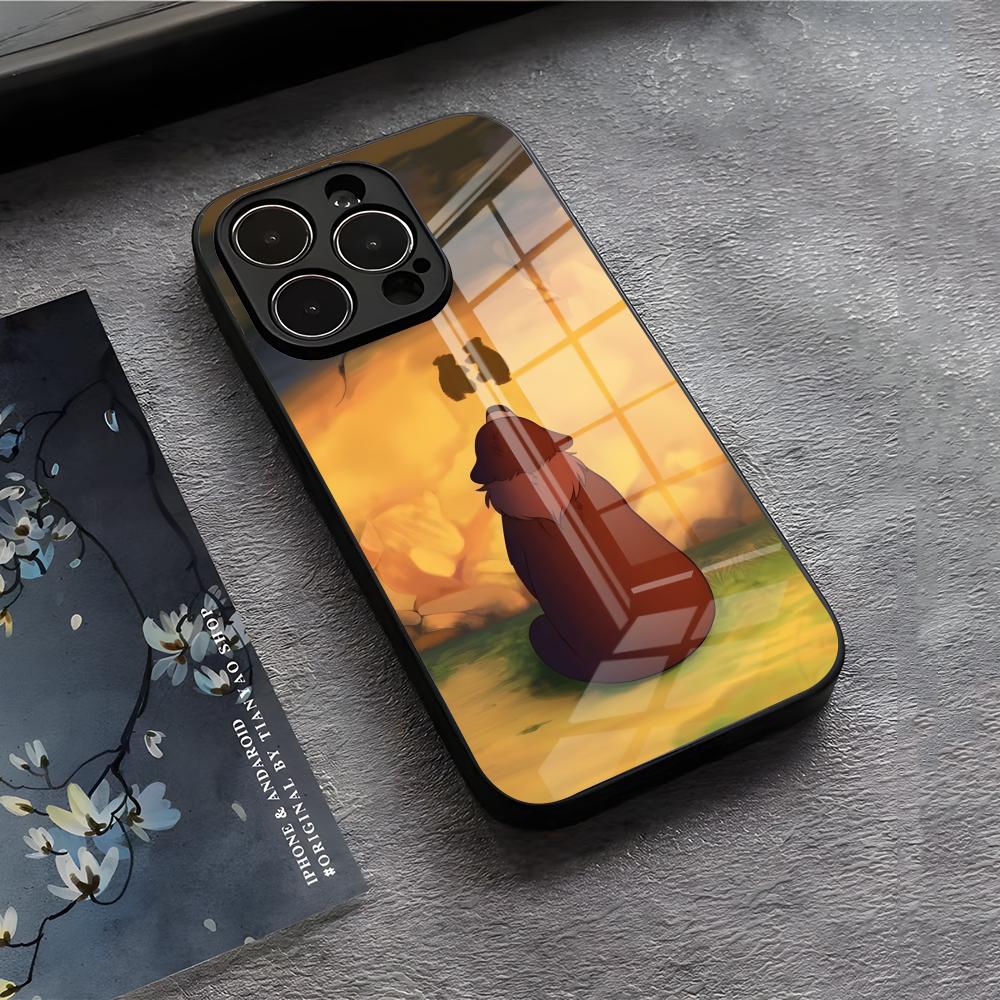 D-Disney B-Brother Bear Phone Case For IPhone 17 Air 16 E Pro Max 15 14 13 Mini 12 Pro 11 Max Plus Black Glass Cover