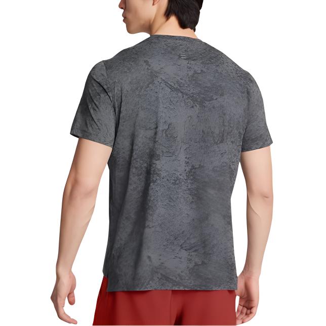Under Armour Launch Elite Laser Cut Design Round Neck Short Sleeve T-Shirt Men Tops Rhino-Gray 1382615-025