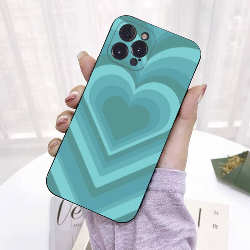 INS Fashion Sweet Love Heart Phone Case For iPhone 8 7 6 6S Plus X SE 2020 XR XS 14 11 12 13 Mini Pro Max Mobile Case