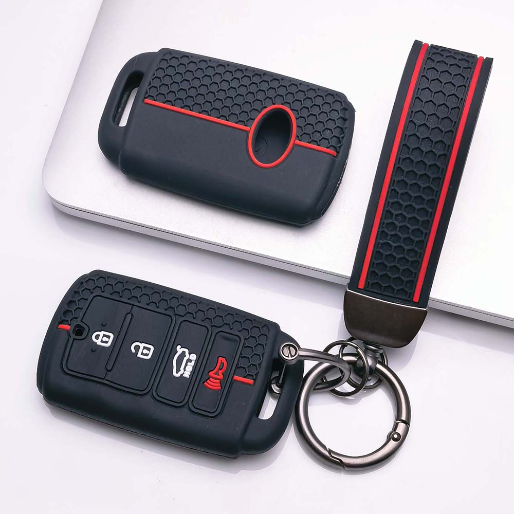 Key Fob Cover for Hyundai with Keychain Anti-Scratch Guard Shockproof Protection Soft Grip Texture Responsive Button Touch Dust Resistant Cover