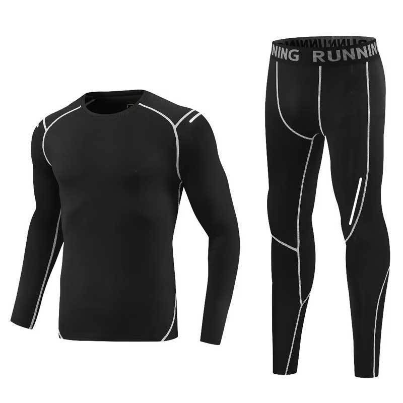 New Children's Tights Training Clothes Autumn and Winter Base Warm Sports Quick-drying Clothes Student Basketball Fitness Clothes Set
