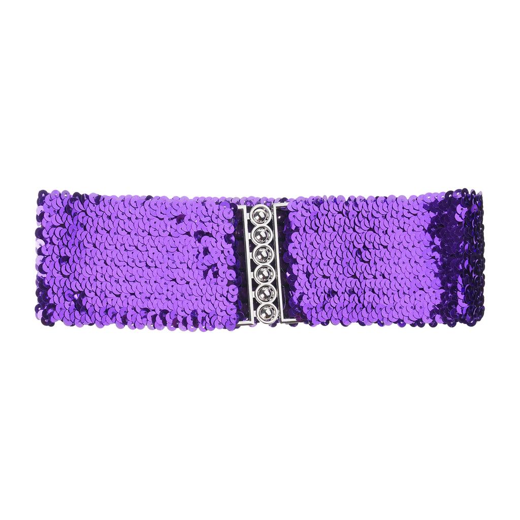 Female Sequin Waist Belt Fashion Elastic Waspie Belt Universal Waspie Dress Decorative Accessories Glittering Waistband
