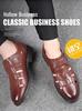 Men's 2025 Summer Closed-Toe Leather Sandals – Breathable, Hollowed Design, Perfect for Elderly Dads