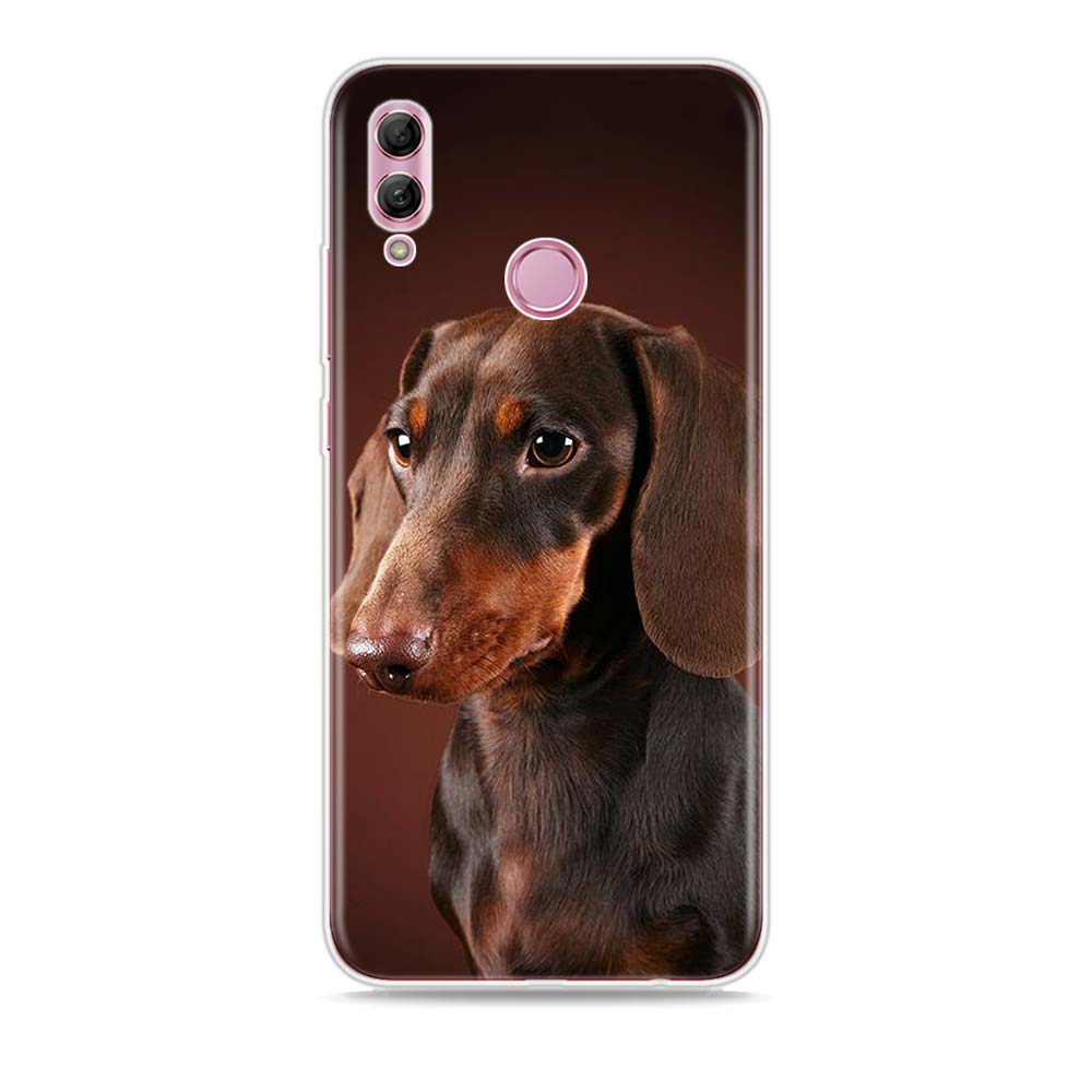 Silikonový kryt pro psy jezevčíka dobrmana pro Honor 30 30S 30i 9 10 9A 9C 9S 9N 10i 10X 9X Lite Pro 5G pouzdro na telefon