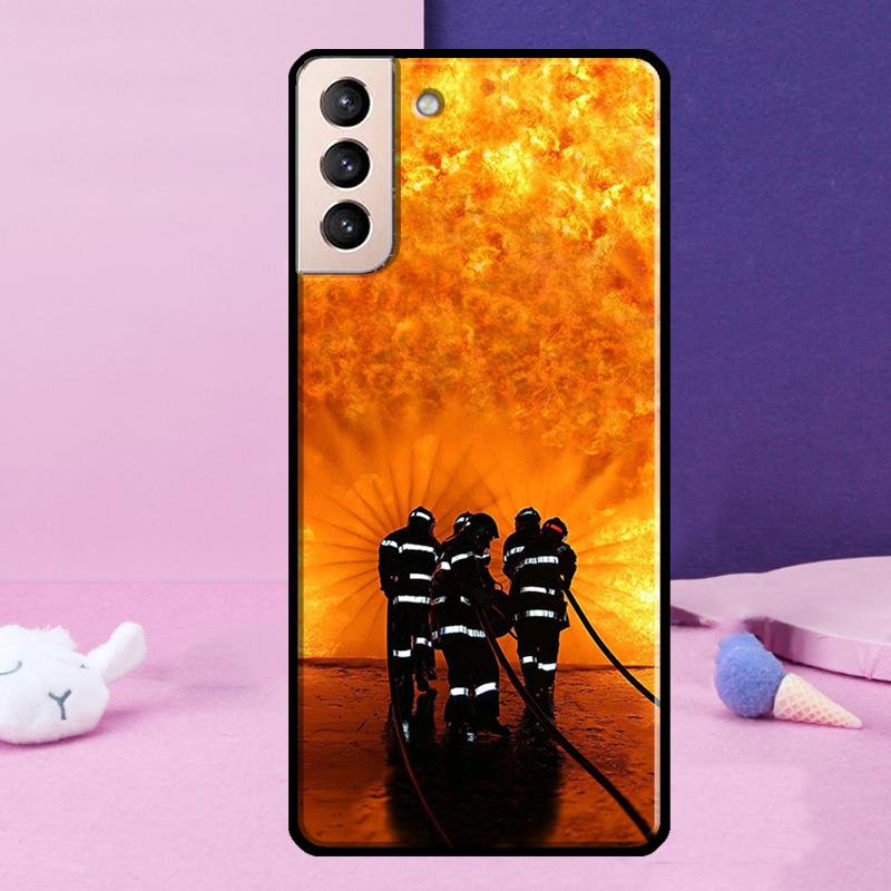 Feuerwehrheld Handyhülle Für Samsung Galaxy S25 S24 Ultra S9 S10 S20 S21 S22 Plus S23 FE S24 FE Hülle