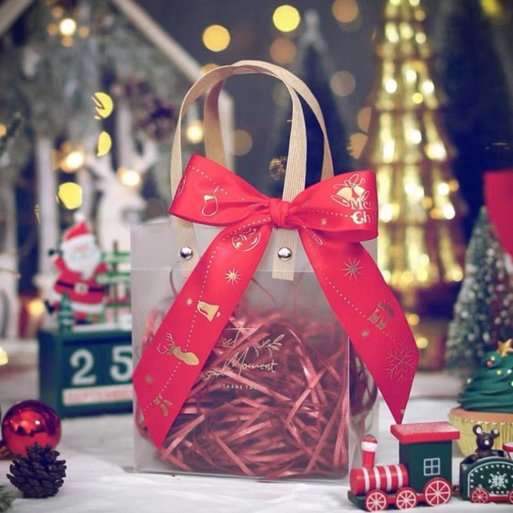Raffia Gift Wrap Bags Silk Xmas Eve Tote Handbag Party Supplies Christmas Gifts Bag Gifts Box