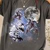 Retro Mechagodzilla Moon Shirt, Vintage Kaiju Robot Tee, Celestial Mecha Godzilla Art, Aesthetic 90s Monster Tshirt, Japanese Robot Graphic