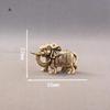 Copper Lucky Elephant Small Ornaments Brass Blessing Elephant Miniature Figurine Antique Bronze Animal Statue