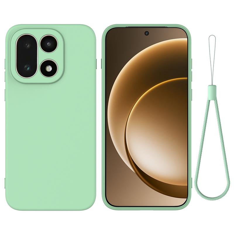 For OnePlus 15 Case Soft Premium Liquid Silicone Strap Cover with Flocking inside for One Plus 15
