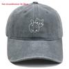 Cotton Fabric Baseball Cap Butt Cat Embroidery Baseball Hat Vintage Dad Hat  Outdoor