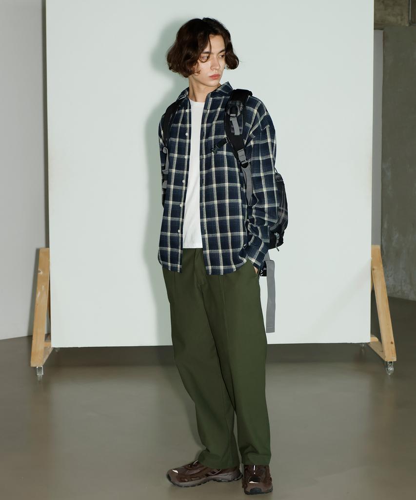 SIGNATURE Natural Grid Check Shirt [Navy]