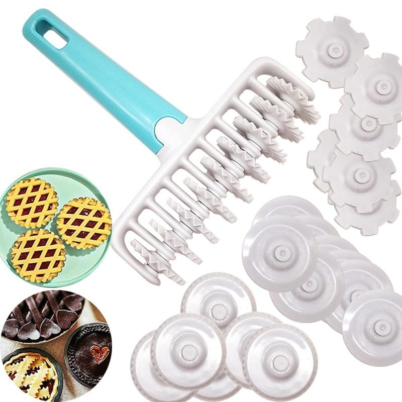

37Pcs/set Fondant Cake Embosser Roller Cookie Cutters Biscuit Molds Ravioli Tool