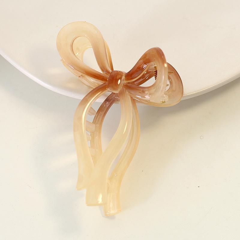 

1 шт. Персонализированная заколка-краб для волос с большим бантом в стиле Инстаграм, женская заколка-ложка для затылка, заколка-акула для волос для женщин