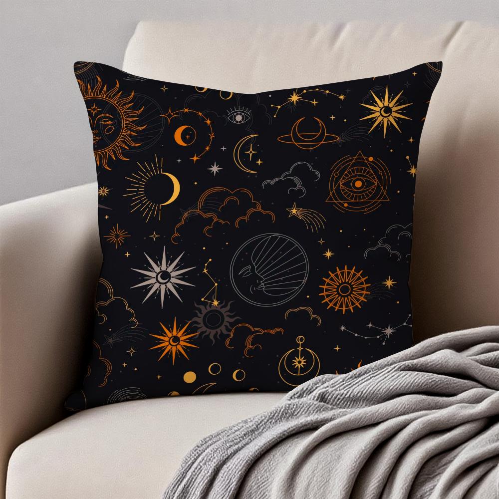 Festive Religious EEid alFitr Cushion Cover Pillowcase Antidustmite Invisible Zipper Short Plush Sofa Cushion