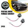 Universal Pigtail Wire Female Socket 7440 Two Harness Stop Brake Tail Replace