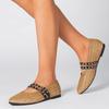 Mode Mode Gestrickte Damen Ballerinas Weben Gladiator Flats Schuhe Retro Atmungsaktive Freizeit Slipper Doppelriemen Espadrilles Schuhe