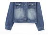 2025 Spring Women's Fashion Denim Jacket and Straight-Leg Pants Set