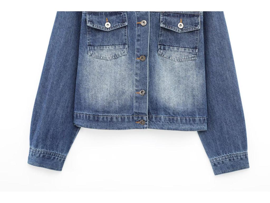 2025 Spring Women's Fashion Denim Jacket and Straight-Leg Pants Set