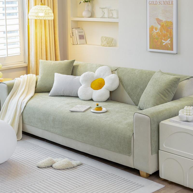 Chenier Sofa Cushion Light French Cream Wind Universal In All Seasons  New Cover Cloth Towel Non-Slip Seat Cushion