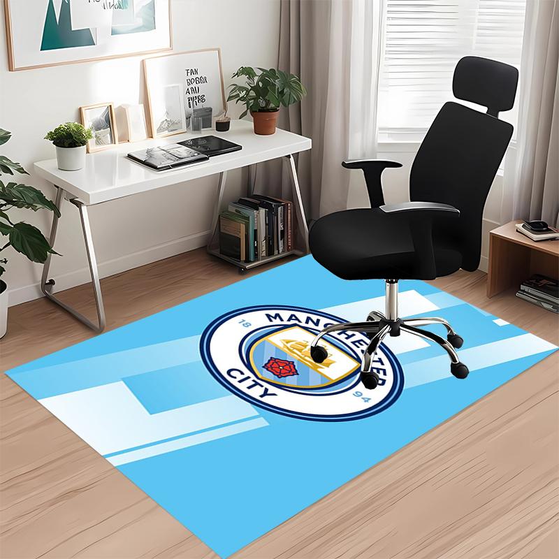 Manchester City Printed Carpet, for Office Chair Living Room Bedroom Kitchen Room Decor Gifts.