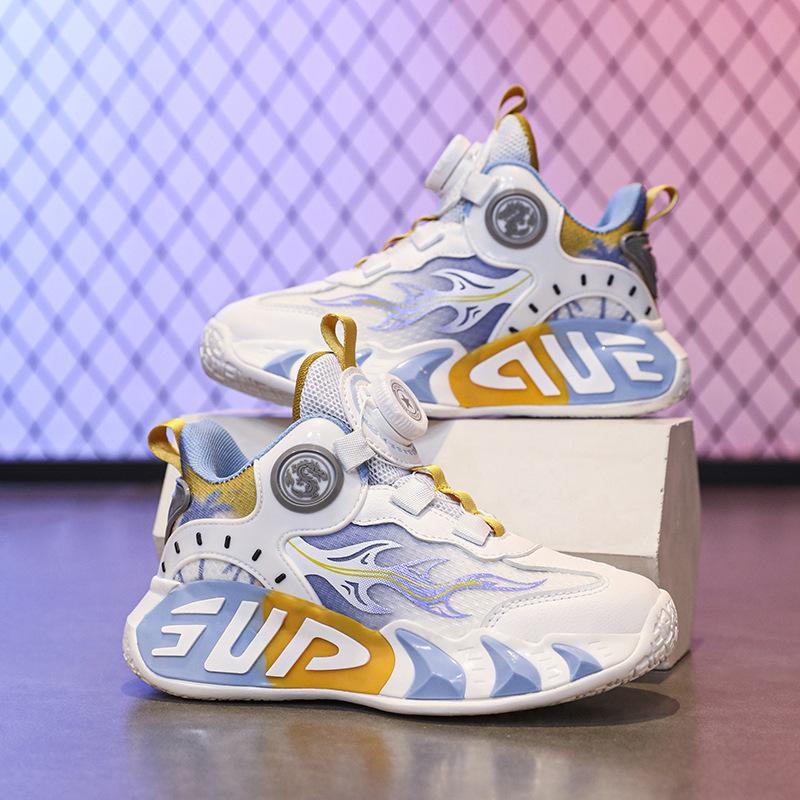 Children's Basketball Shoes Boys and Girls Sports Shoes 2025 Summer New Mesh Breathable Lightweight Training Shoes Batch