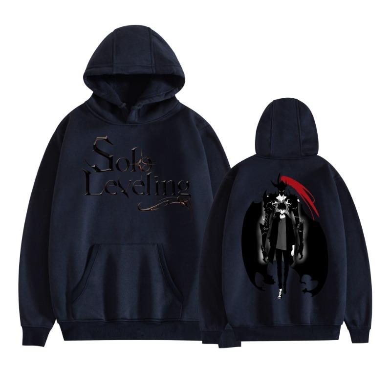 Anime Solo Leveling Sung Jin Woo Graphic Print Hooded Men Women High Quality Hoodies Oversized Sweatshirt Harajuku Streetwear