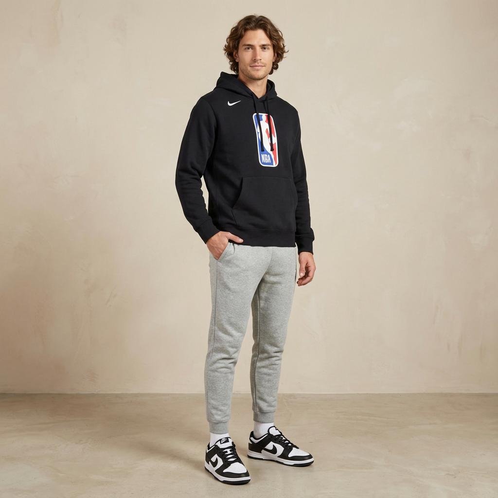 Nike X NBA Club Team 31 Logo Print Weicher Mode-Pullover Hoodie Herren Hoodies Schwarz DX9794010