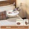 White Collapsible Coffee Desk Wall Mounted Floating Round Tray  for Bedroom Living Room