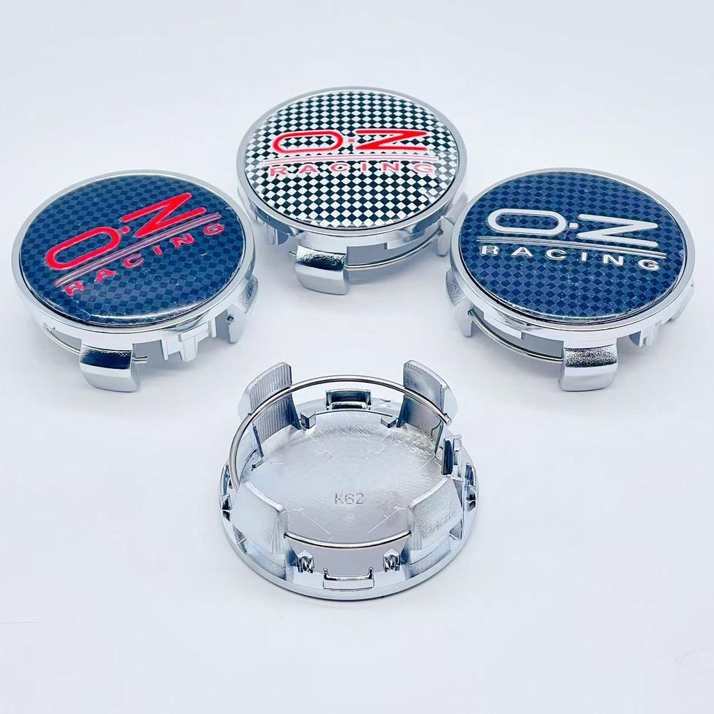 AAZD1 4pcs 3D 62mm Car emblem Wheel hub Center Cap For 56mm OZ Badge covers sticker Decals Styling accessories