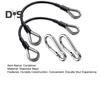 2Pcs Gym Extension Cable Set Stainless Steel Carabiner Fitness Rope Attachments for Home Gym Replacement Cables for LAT/Tricep Pull Down Leg