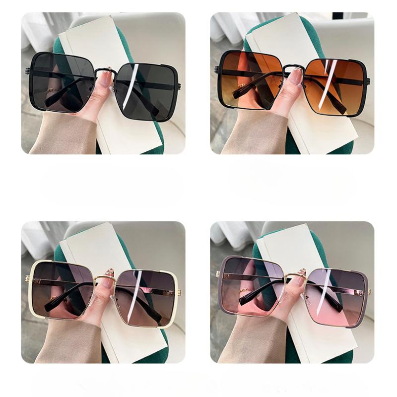 Non-polarized New Fashion Cool Square Sunglasses Women Luxury Brand Anti Strong Light Vintage Sun Glasses