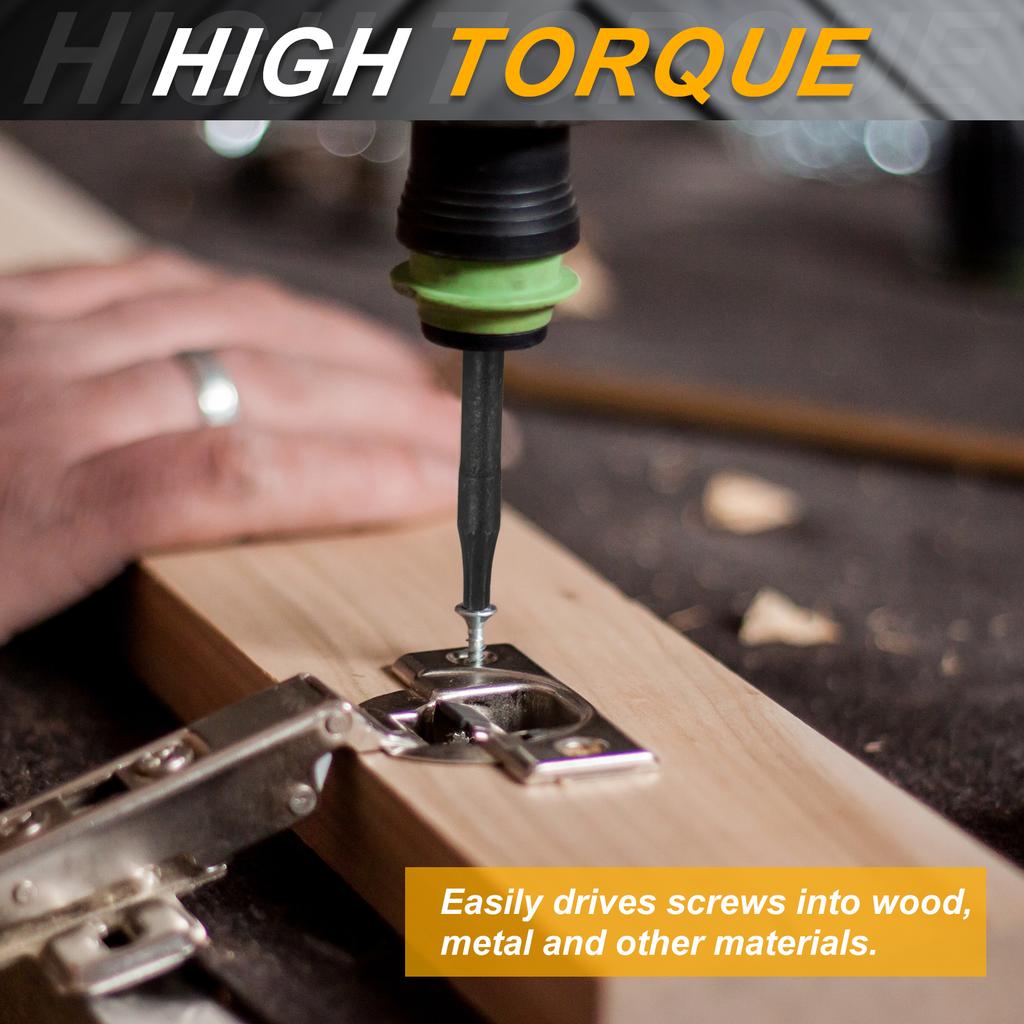 T7-T50 Torx Head Impact Screwdriver Bits 1/4" Hex Shank Magnetic No Hole Tamper Proof 6 Point Star Screw Driver Bits Power Tools