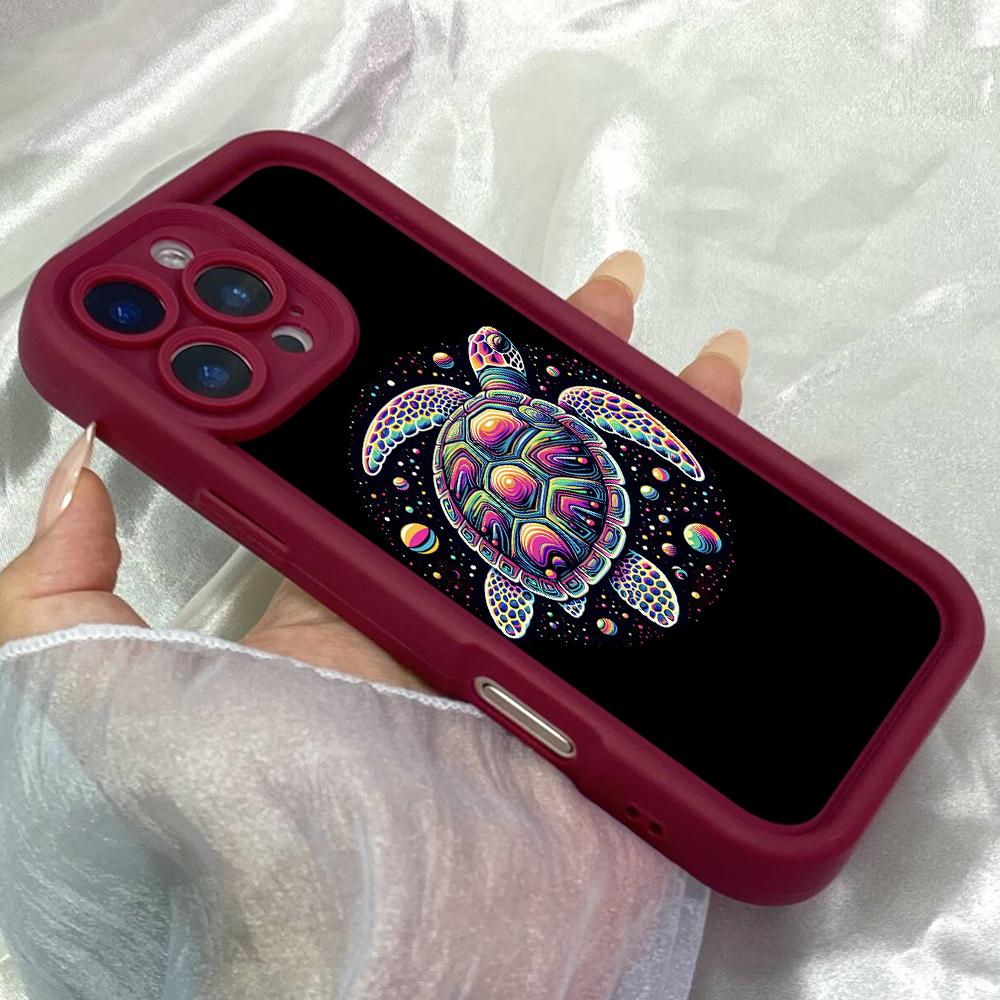 JT472 Żółw morski w kosmosie, dla iPhone 17 16 15 14 13 Pro Max Samsung S26 S25 Ultra A17 A07 A56 A16 Xiaomi 15T Redmi 15c 14C Miękkie etui