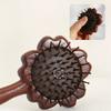 Flower Shape Sandalwood Scalp Massage Comb Meridian Comb Toothed Head Hair Comb Body Beautify Massage Gua Sha Scraping Care Comb