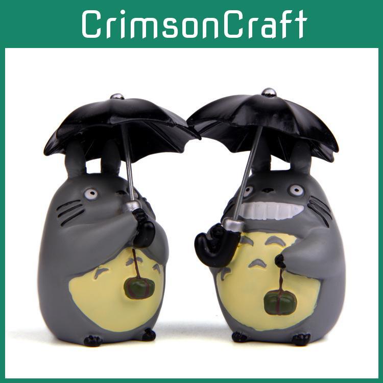 Totoro Umbrella Cute Holding Zongzi Mini Model Ornament For Landscape Props