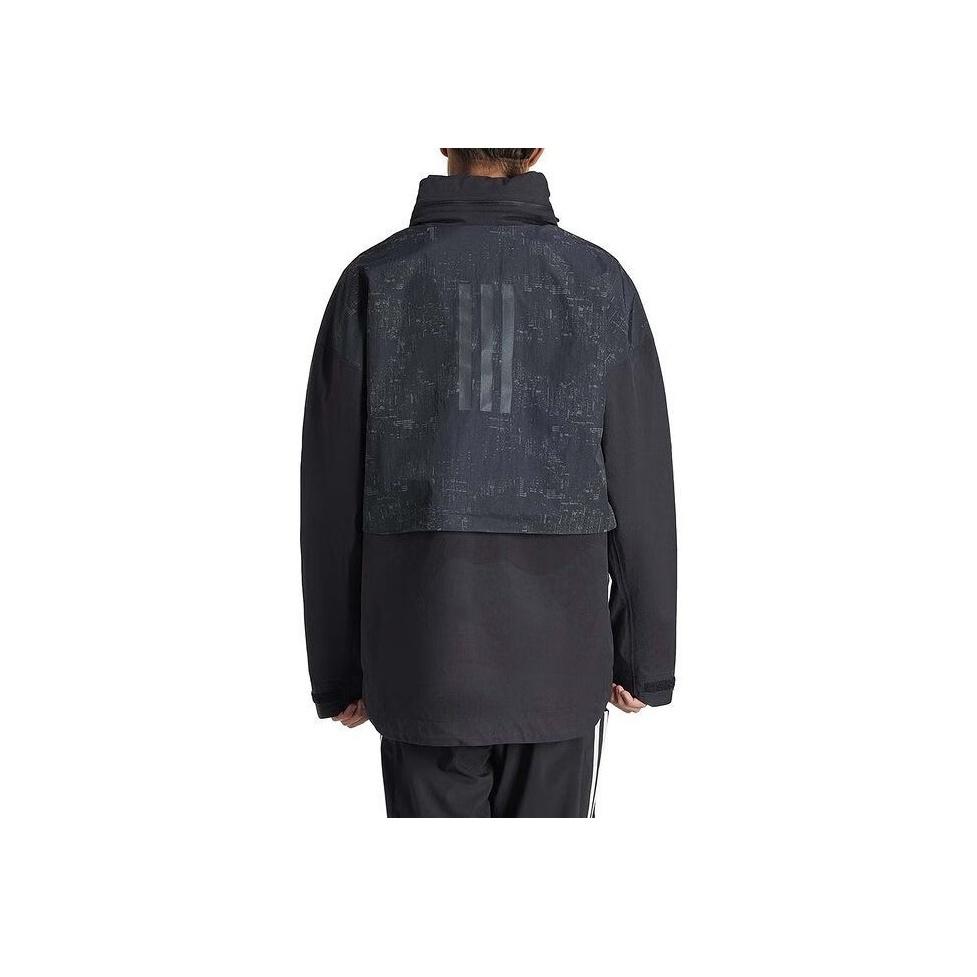 Adidas Chaqueta Hombre Deportiva Casual Tejida con Bloque de Color con Capucha y Manga Larga Negro IP5568