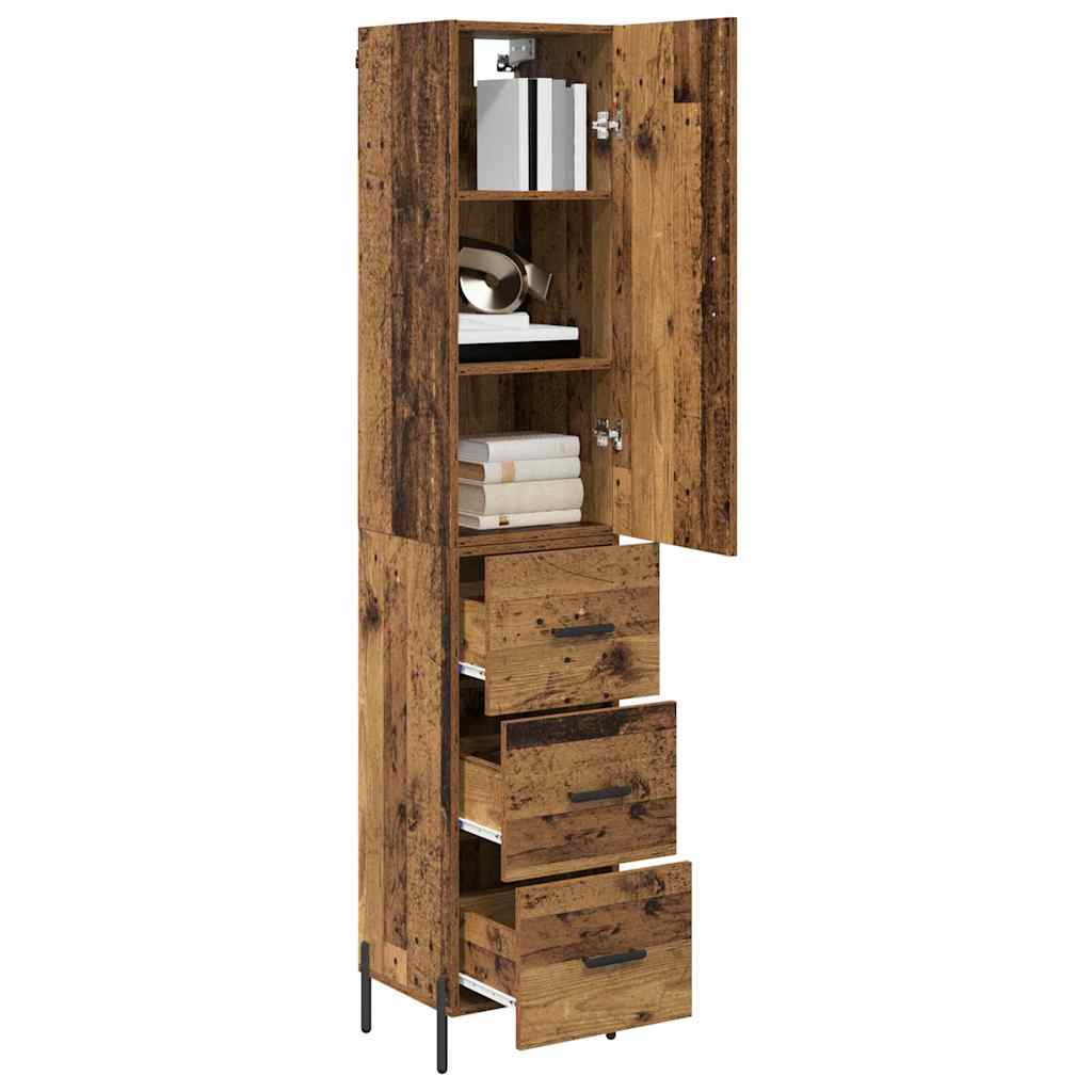Highboard Reclaimed Wood 34.5 x 34 x 180 cm Particle Board