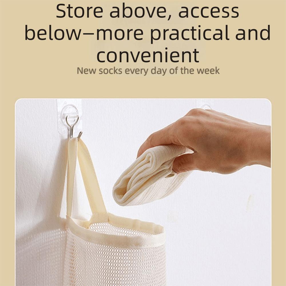 Space Saving Sock Storage Bag Large Capacity Closet Organizer Hanging Storage Bag  Kitchen Storage