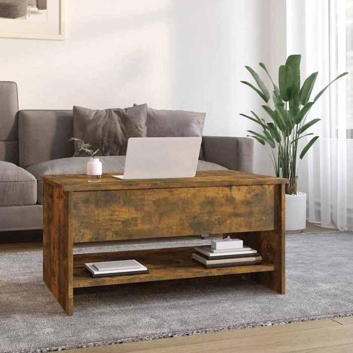 VidaXL Table basse Chêne fumé 80x50x40 cm Bois d'ingénierie 819296