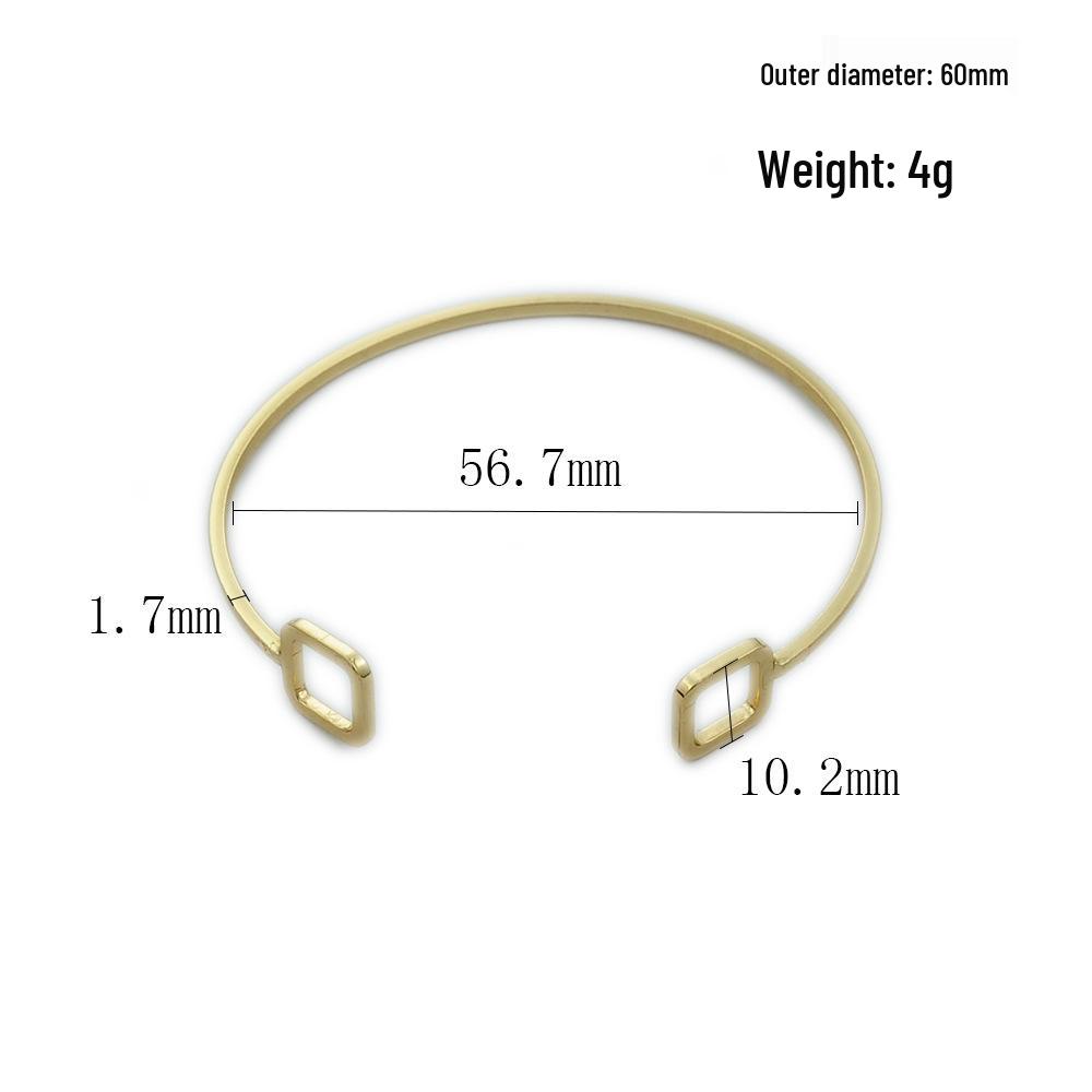 Copper Adjustable Bracelets: Square  Irregular Shapes