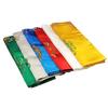 Tibetan Jewelry Ritual Scarf with Eight Auspicious Symbols - Thickened Five-Color Imitation Silk