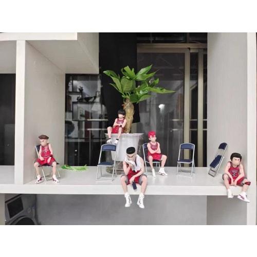 Hanamichi Sakuragi, Ryota Miyagi, Hisashi Mitsui, Kaede Rukawa Figures, Model Toys, Anime Figures, Complete Action Figures, 5 Pieces, 7-8cm, Slam Dunk